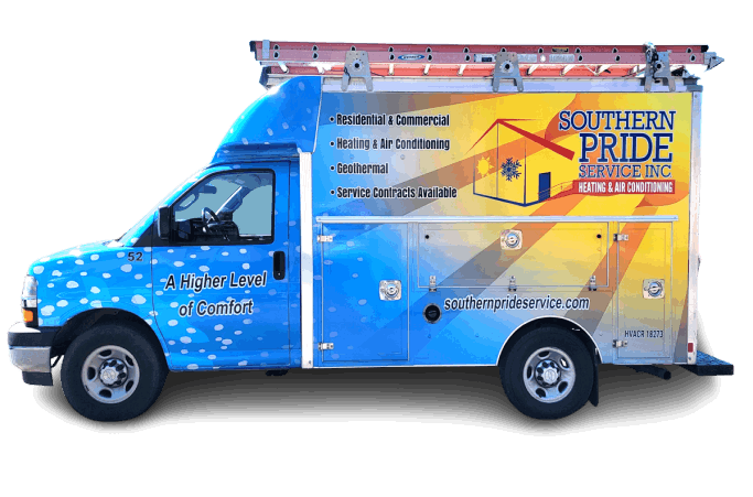 Heating & Air Contractor Service Van from Southern Pride Service