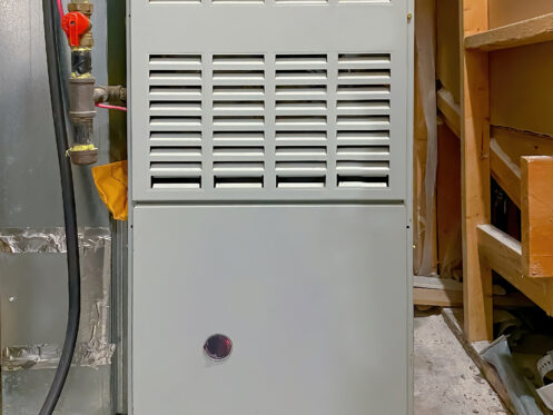 Furnace installed in the basement of a La Plata home